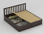 Sheesham Wood Bed with Storage | Solid Wood Box Storage Bed | Wooden Double Bed Cot with Storage Box for Bedroom & Hotel