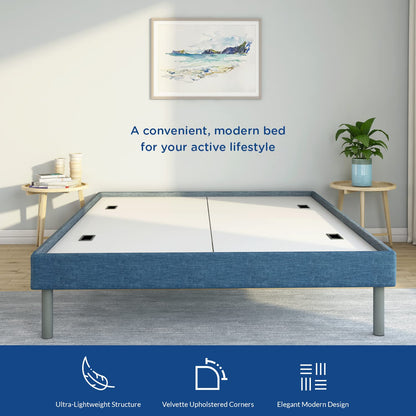 Rj Art Sleep Velvette Queen Size Bed Without Storage, Ultra-Lightweight Structure | Elegant Modern Design