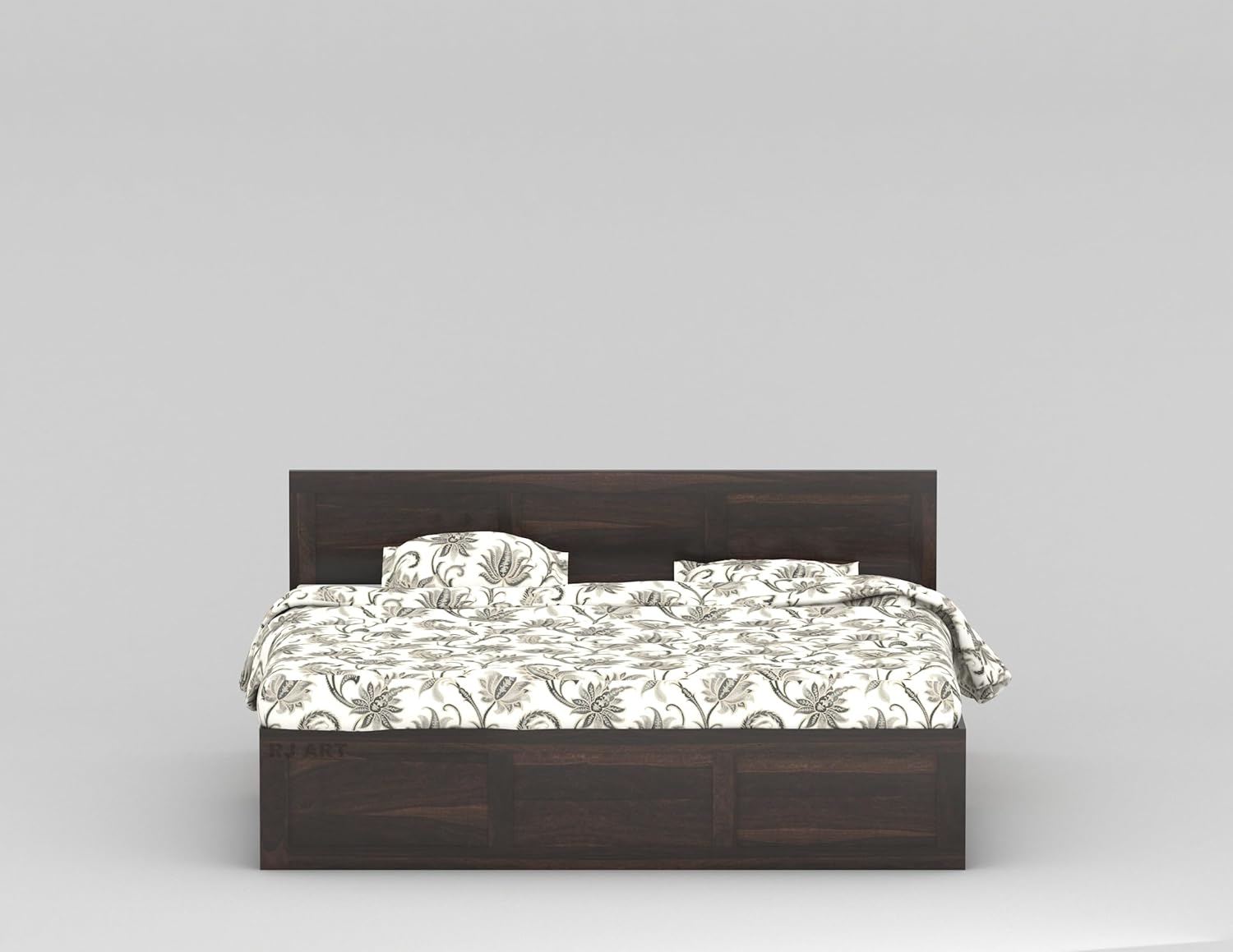 Sheesham Wood Bed with Storage | Solid Wood Pullout Storage Bed | Wooden Double Bed Cot with 2 Drawers for Bedroom & Hotel
