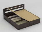 Sheesham Wood Bed with Storage | Solid Wood Box Storage Bed | Wooden Double Bed Cot with Storage Box for Bedroom & Hotel