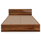 Bharat Lifestyle Amsterdam Engineered Wood Queen Size Bed with Storage (60x72 Inch, Brown, Laminated Finish) | Wooden Double Bed for Bedroom & Living Room