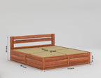 Sheesham Wood Bed with Storage | Solid Wood Box Storage Bed | Wooden Double Bed Cot with Storage Box for Bedroom & Hotel