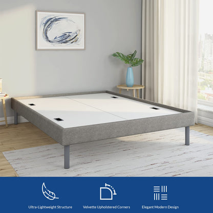 Rj Art Sleep Velvette Queen Size Bed Without Storage, Ultra-Lightweight Structure | Elegant Modern Design