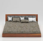 Sheesham Queen Size Bed Without Storage For Bedroom Living Room Wood Double Bed Cot Palang With Cushion Headboard Home Furniture