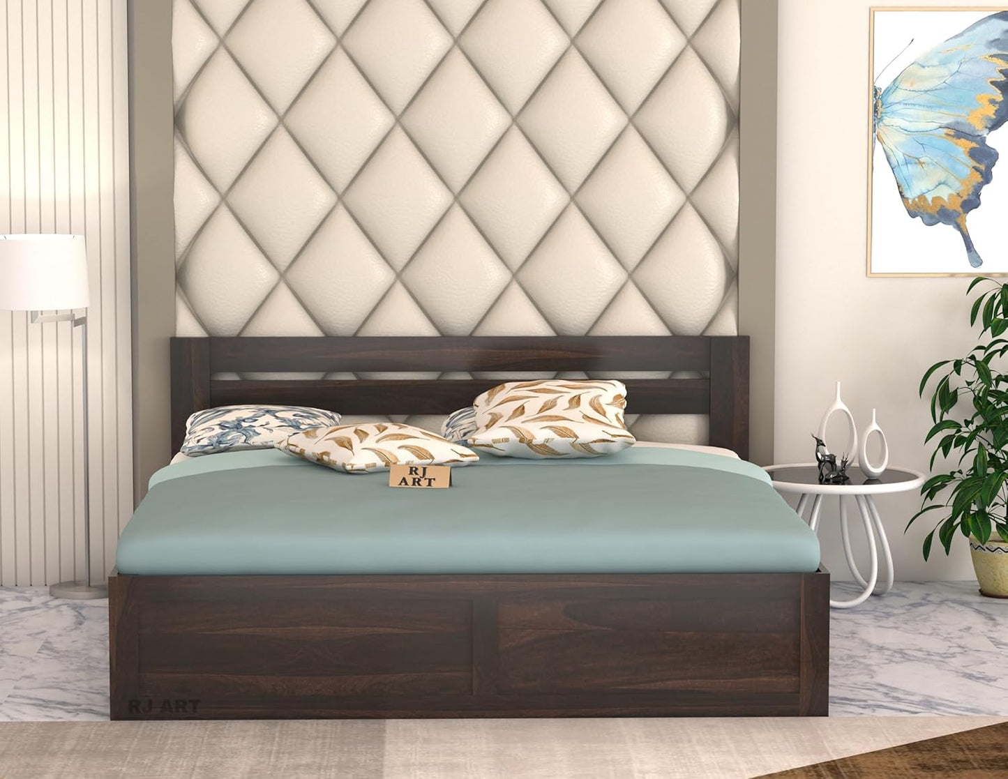 Solid Wood Box Storage Bed | Wood Double Bed Cot With Storage Box For Bedroom