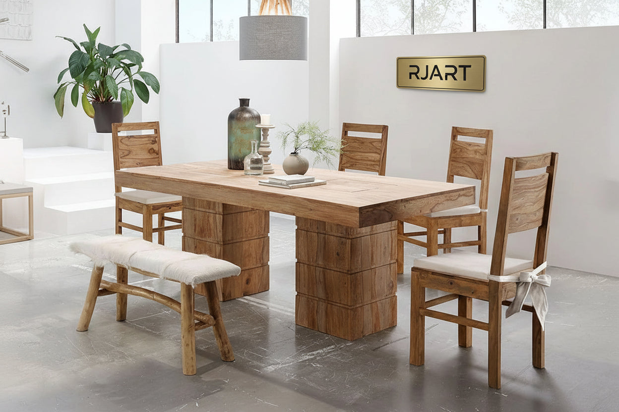 Rjart Solid Wood New Frozen Dining Set