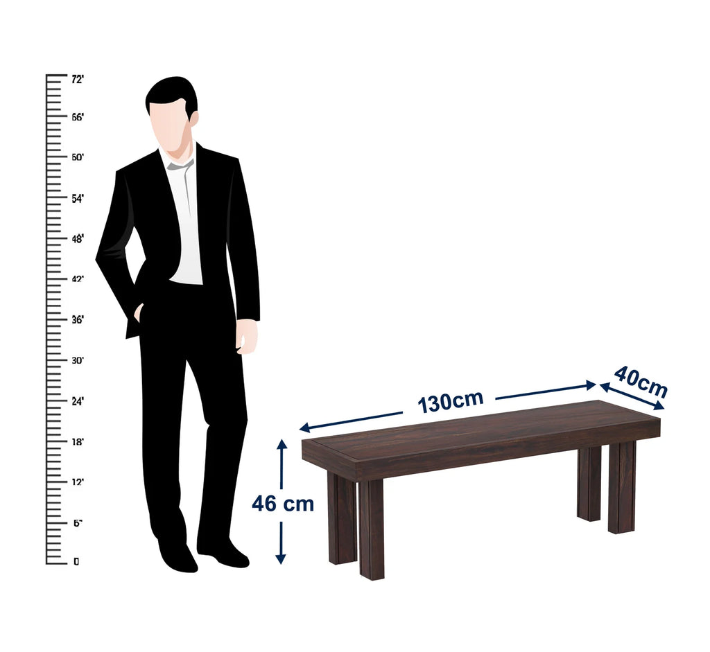 Verlina Solid Sheesham Wood 6 Seater Dining Table Set - 3 Years Warranty