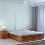 Savora Solid Sheesham Wood Bed With Box Storage Without Headboard - 3 years Warranty