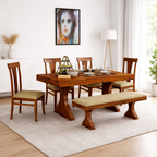 Aurelia Sheesham 6 Seater Dining Set - 3 Years Warranty