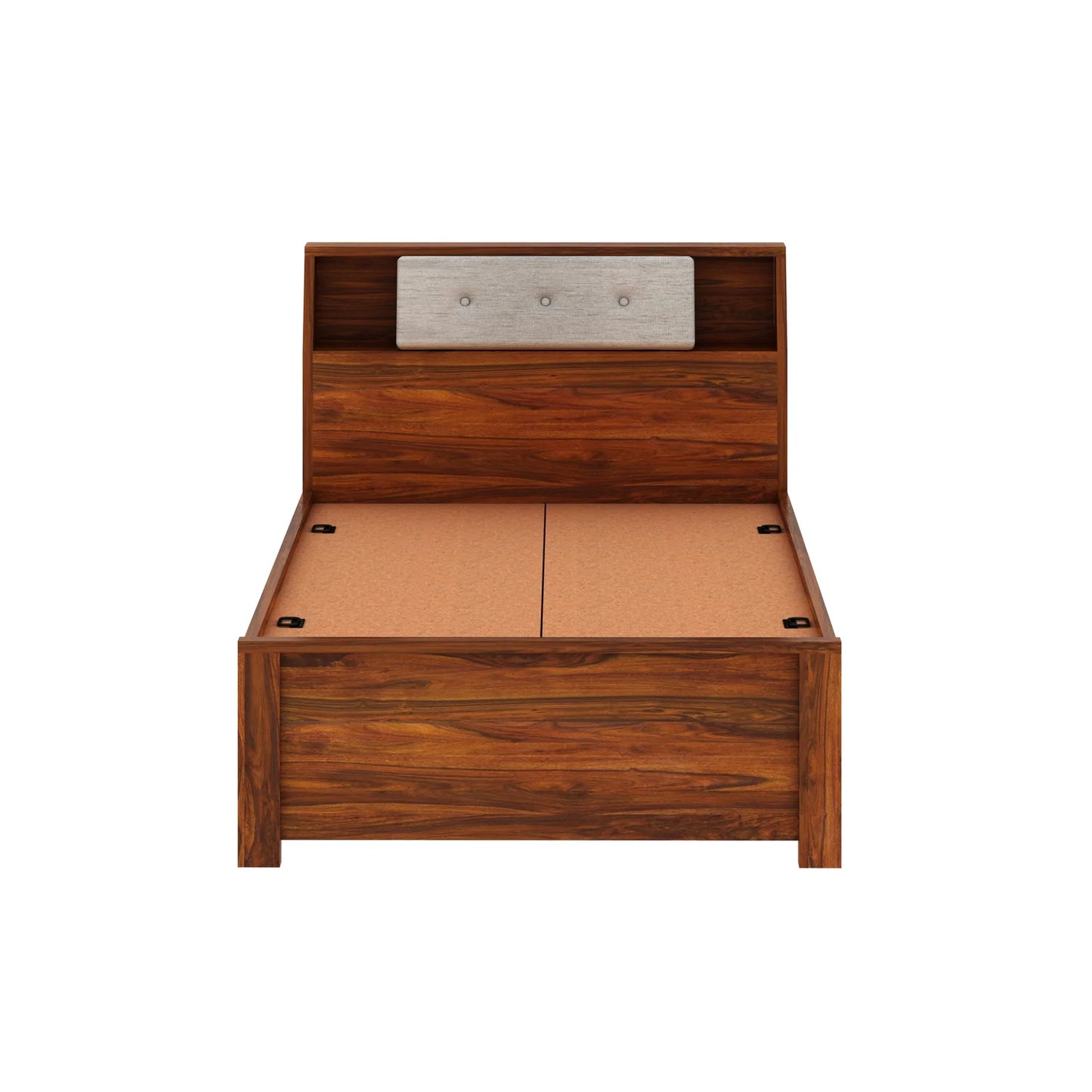 Woodcraft Sheesham 4 Feet Bed With Box Storage(Big Headrest)- 3 Years Warranty