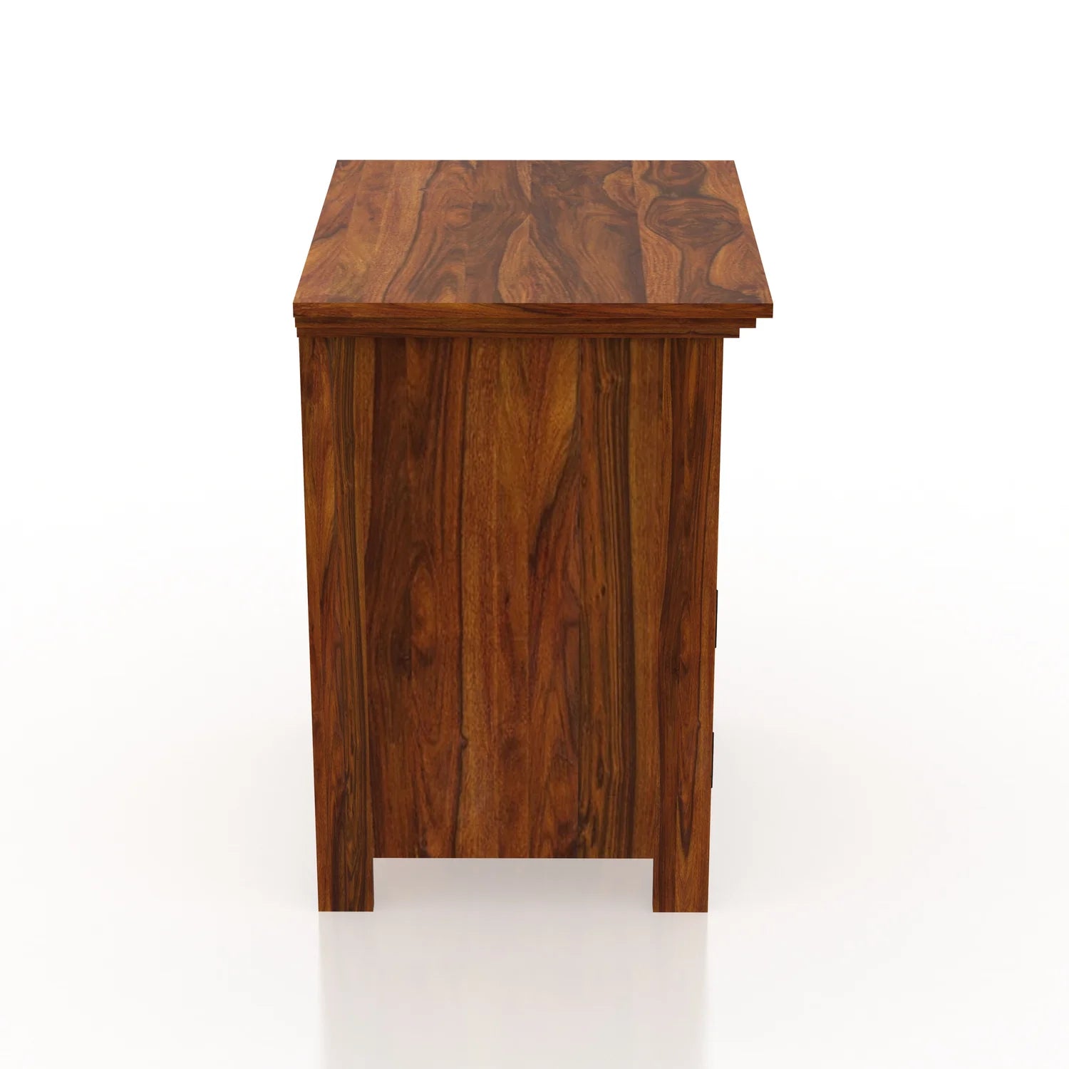 Savora Bedside Table With Storage in Solid Sheesham Wood - 3 Years Warranty