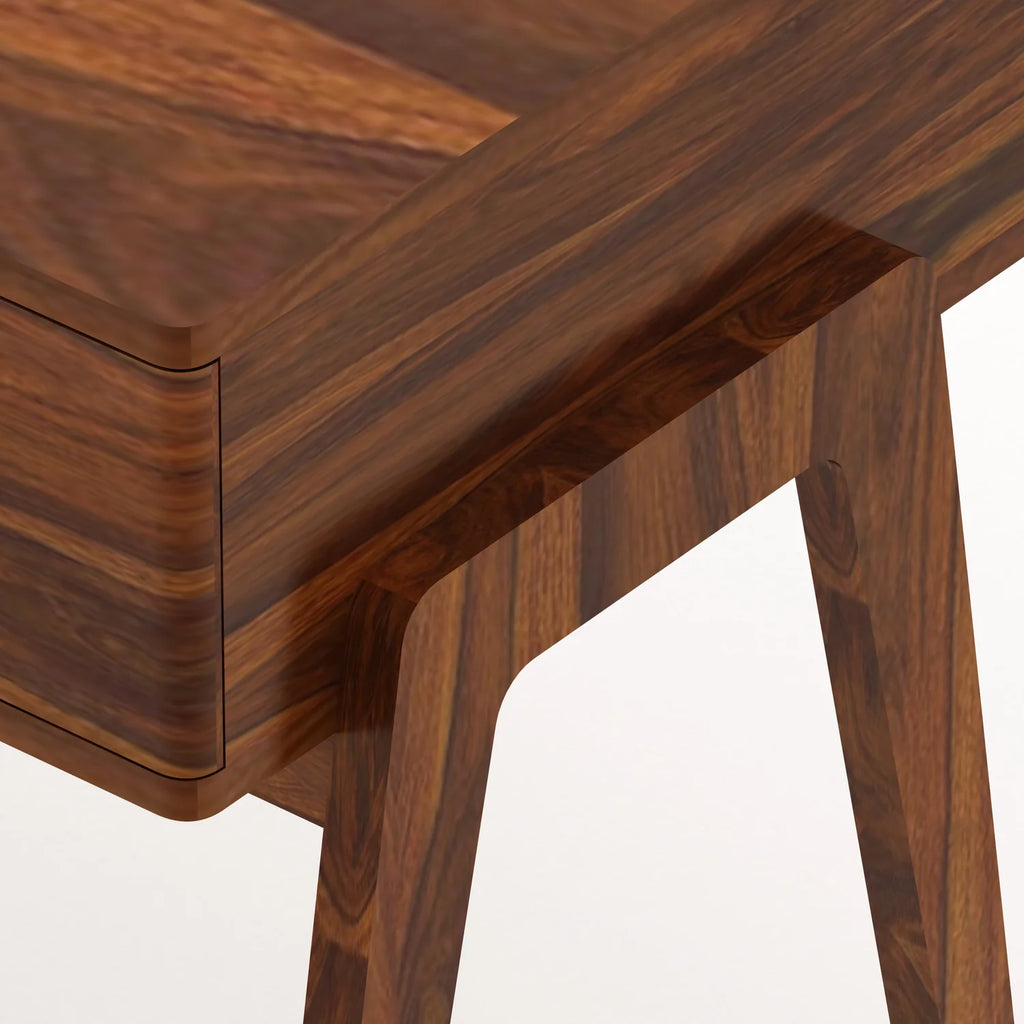 Raxon Solid Sheesham Wood Bedside Table With One Drawer - 3 Years Warranty