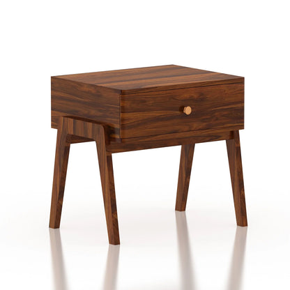 Raxon Sheesham Bedside Table With One Drawer - 3 Years Warranty
