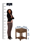 Vezzo Solid Sheesham Wood Side Table With One Drawer - 3 Years Warranty