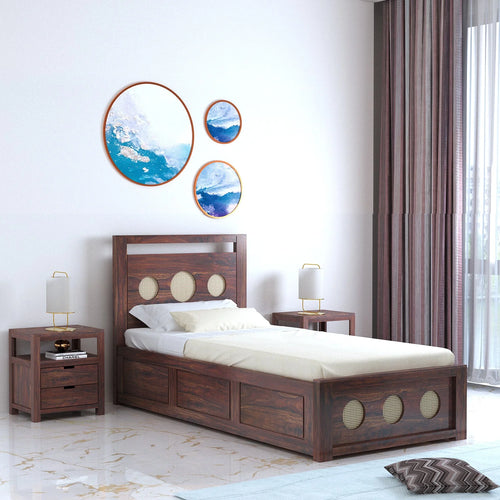 {"alt" => "Tierra Solid Sheesham Wood Single Size Bed With Box Storage - 3 years Warranty"}