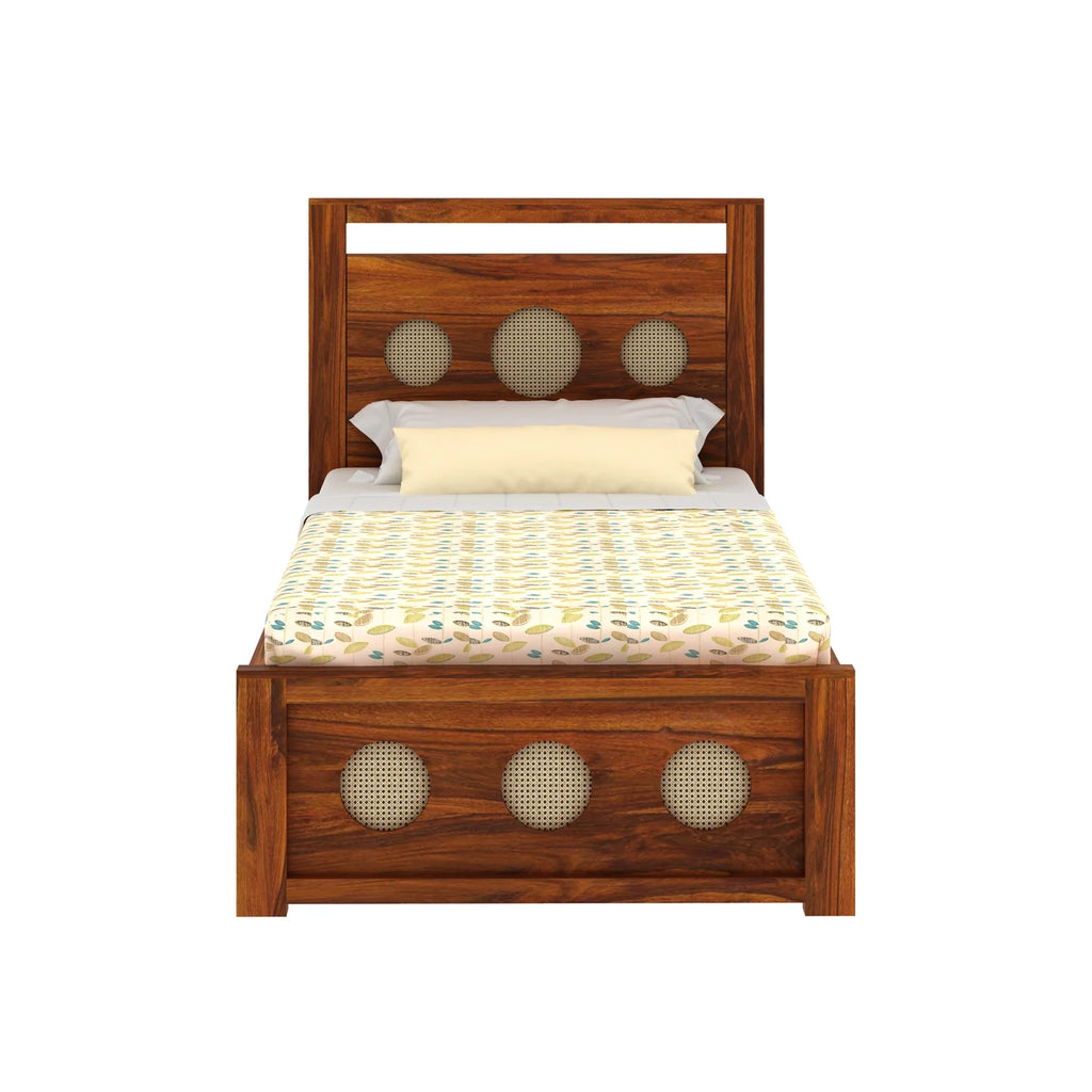 Tierra Solid Sheesham Wood Single Size Bed With Box Storage - 3 years Warranty