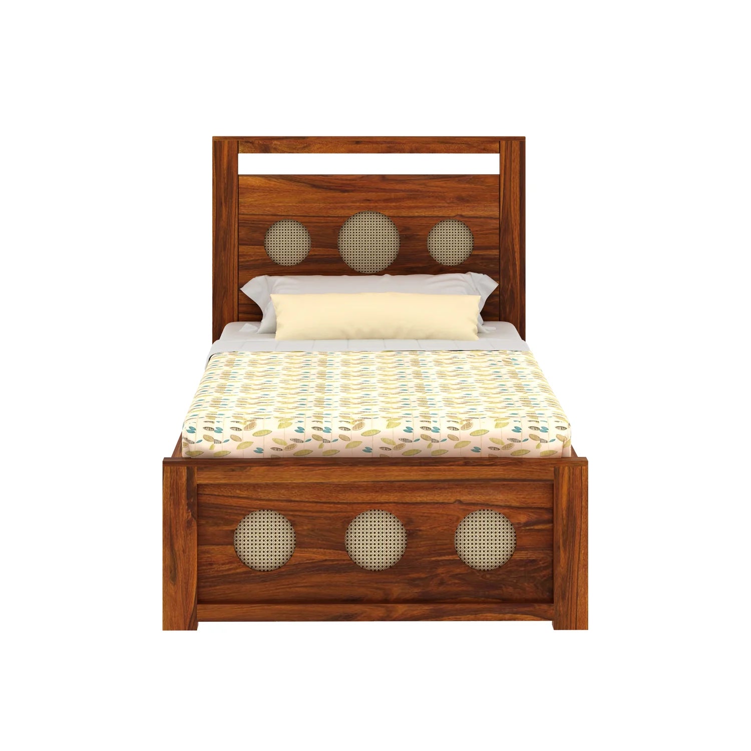Tierra Solid Sheesham Wood Single Size Bed With Box Storage - 3 years Warranty