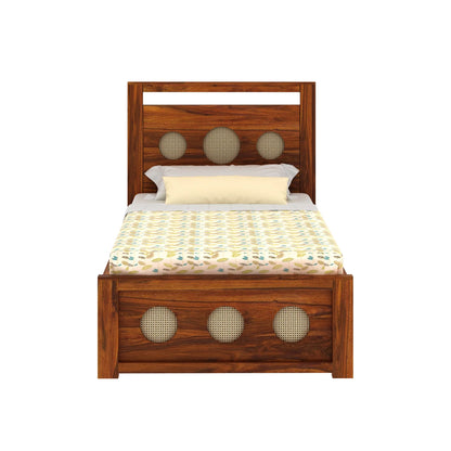Tierra Sheesham Single Size Bed With Box Storage - 3 Years Warranty
