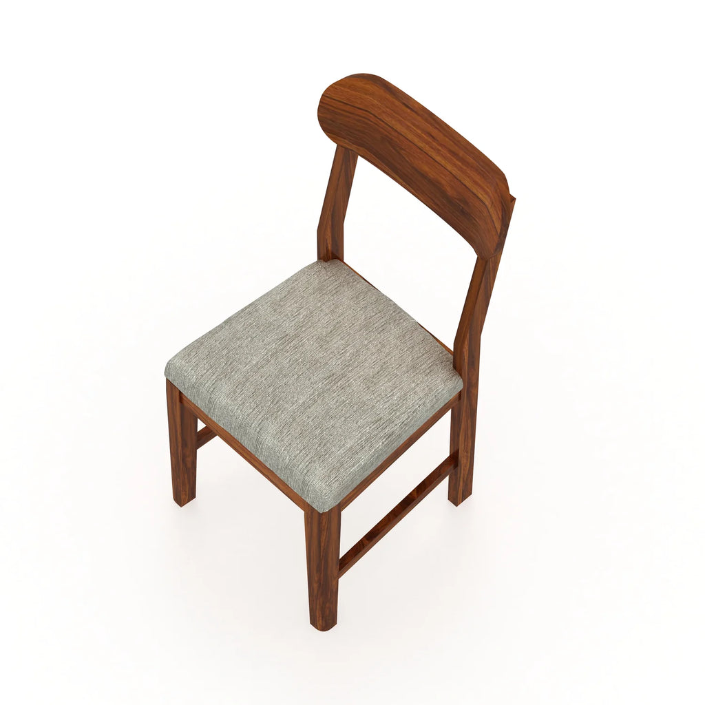 Marvello Solid Sheesham Wood 6 Seater Dining Set With Iron Legs(Wave Detailing Top) - 3 Years Warranty