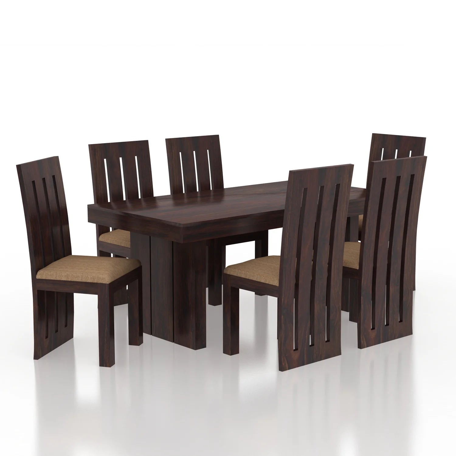 Maharaja Solid Sheesham Wood 6 Seater Dining Table Set - 3 Years Warranty
