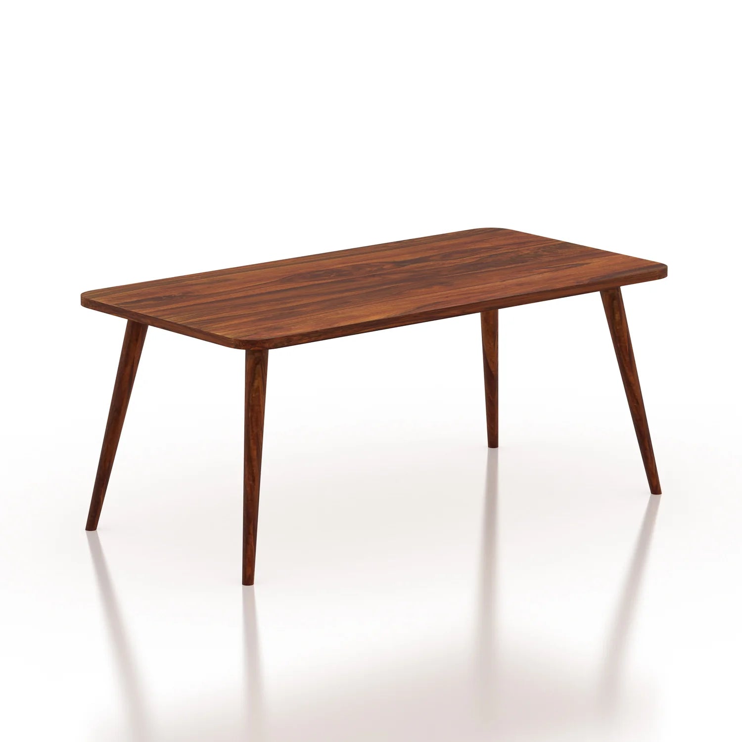 WoodCraft Solid Sheesham Wood 6 Seater Dining Table Set - 3 Years Warranty