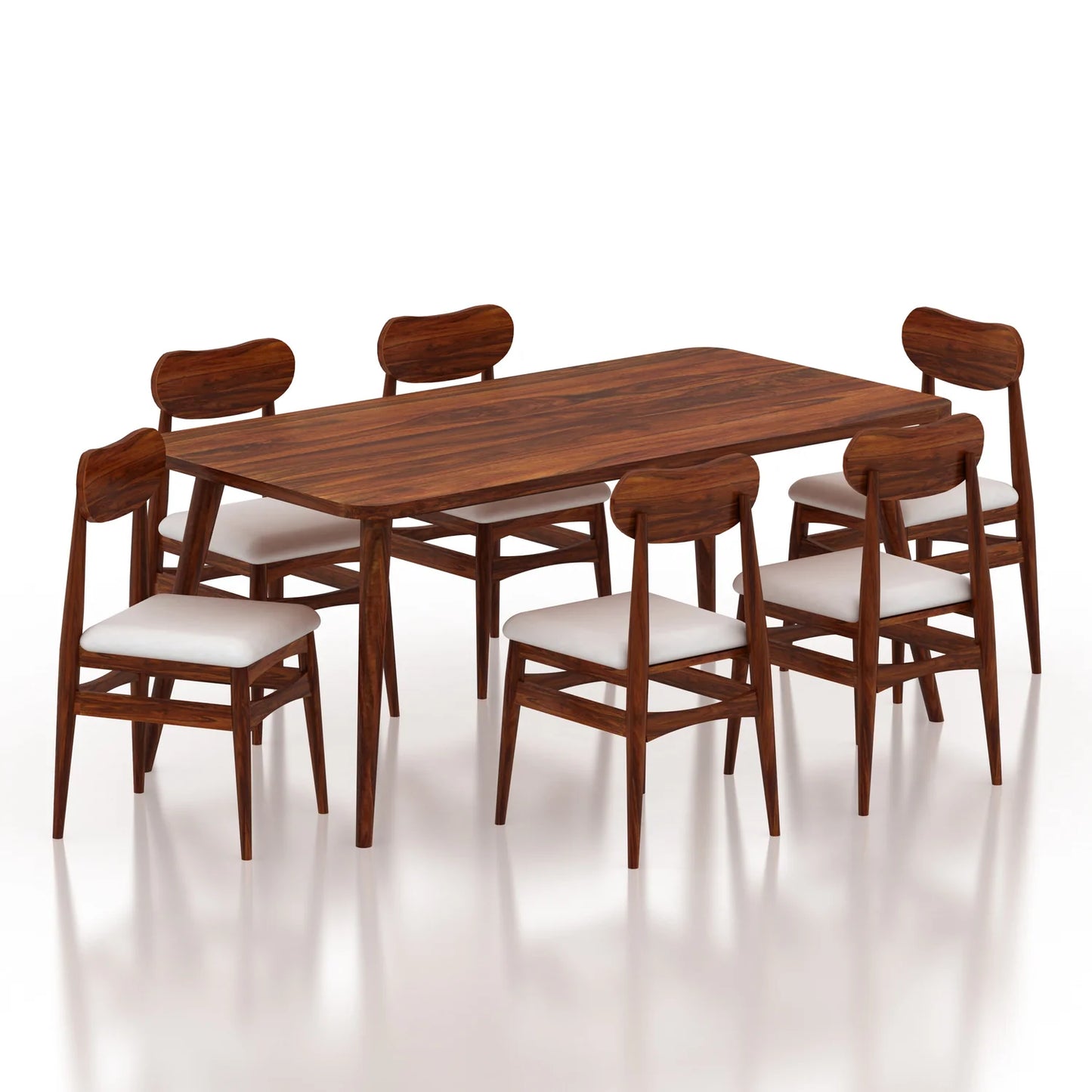 Woodcraft Sheesham 6 Seater Dining Set - 3 Years Warranty