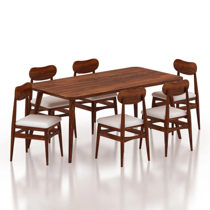 Woodcraft Sheesham 6 Seater Dining Set - 3 Years Warranty