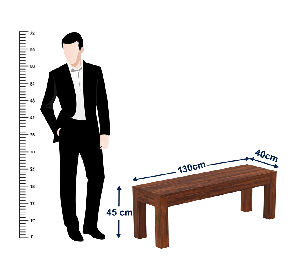Arvyn Solid Sheesham Wood 6 Seater Dining Table Set - 3 Years Warranty