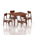 WoodCraft Oval Solid Sheesham Wood 4 Seater Dining Table Set - 3 Years Warranty