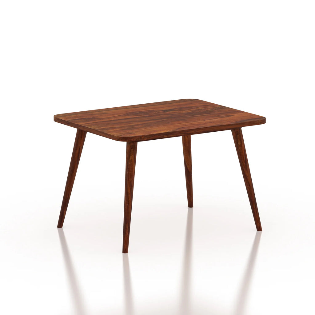 WoodCraft Oval Solid Sheesham Wood 4 Seater Dining Table Set - 3 Years Warranty