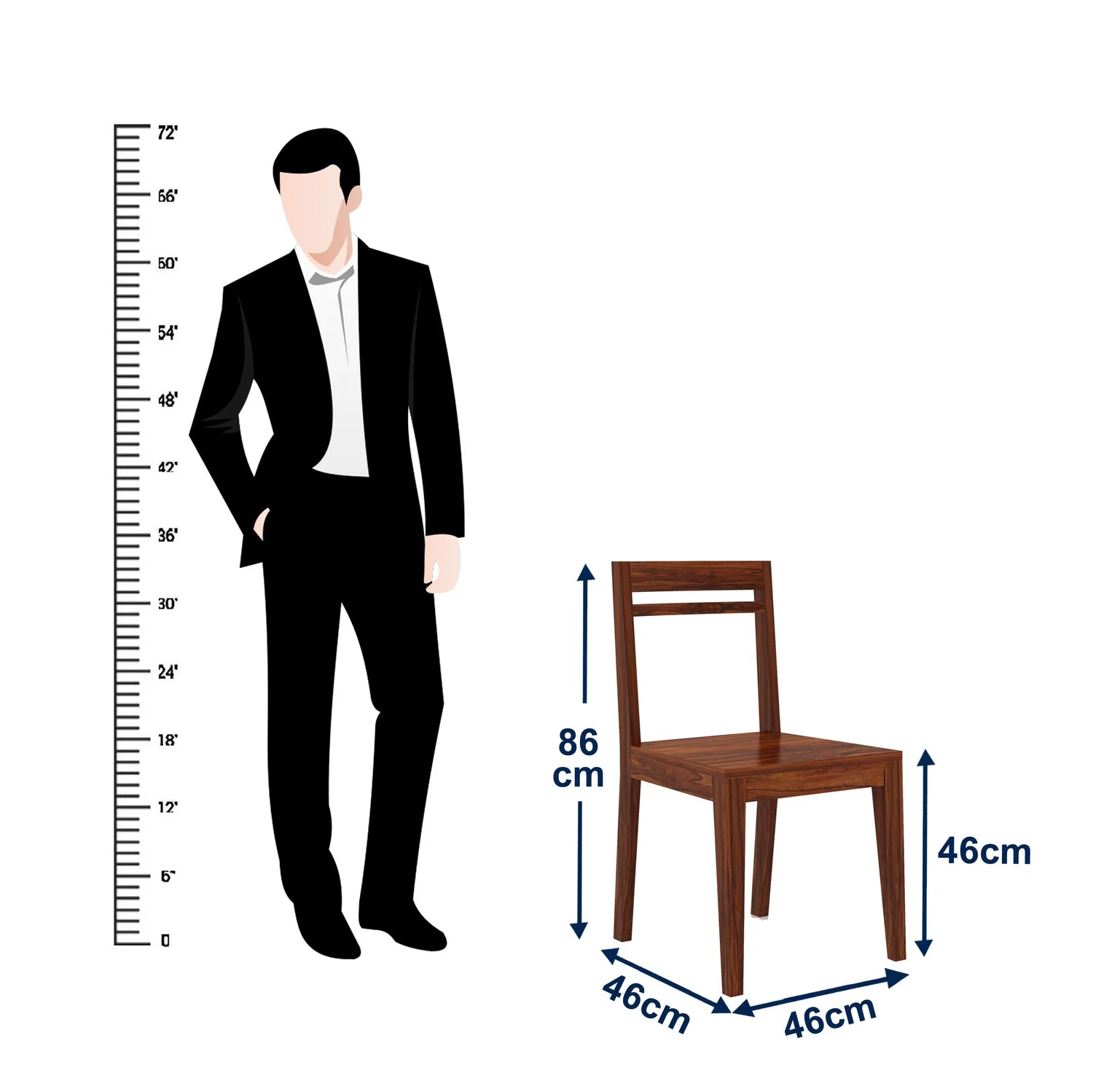 Arvyn Solid Sheesham Wood 6 Seater Dining Table Set - 3 Years Warranty