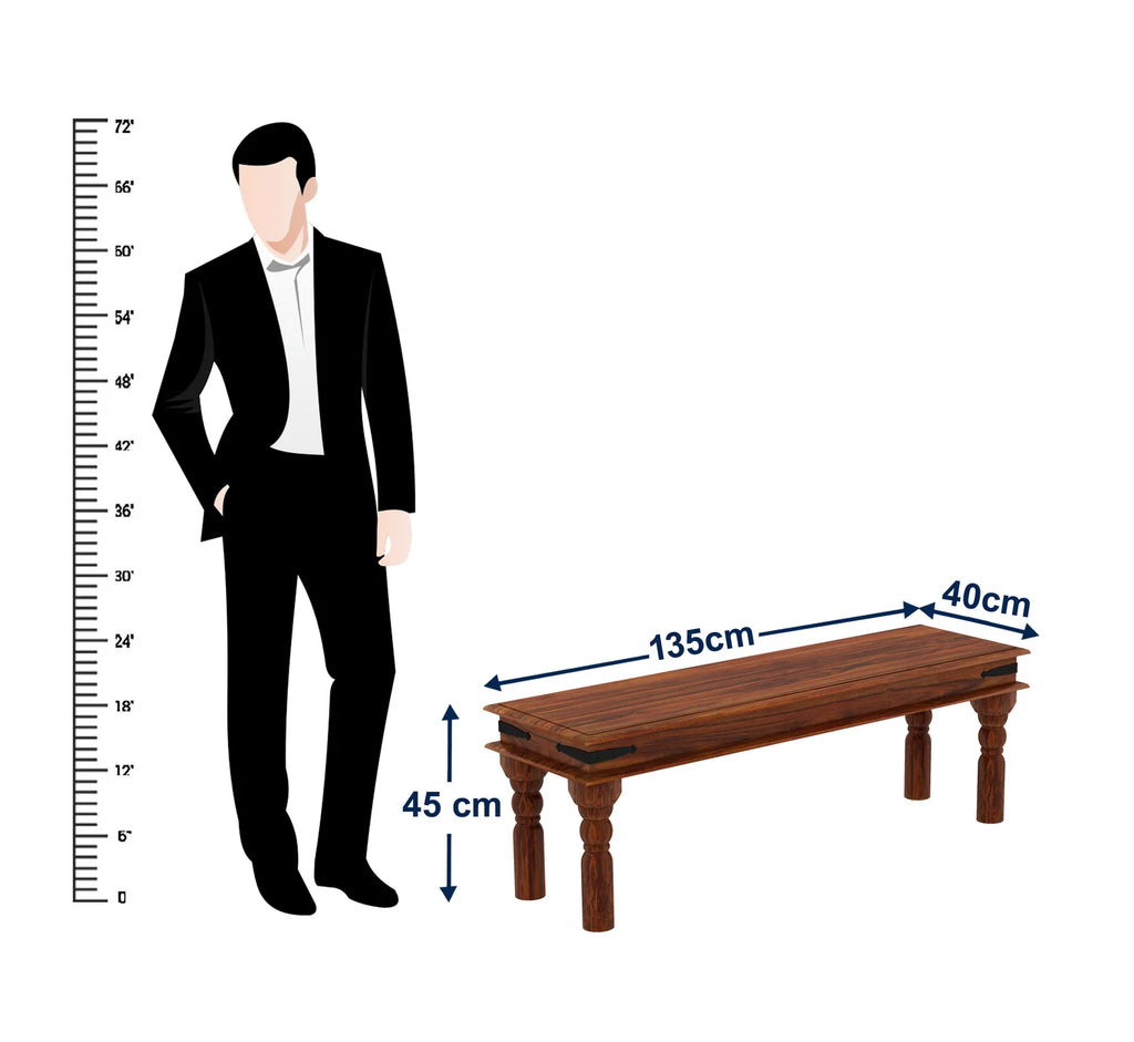 Verlix Solid Sheesham Wood 6 Seater Dining Table Set - 3 Years Warranty