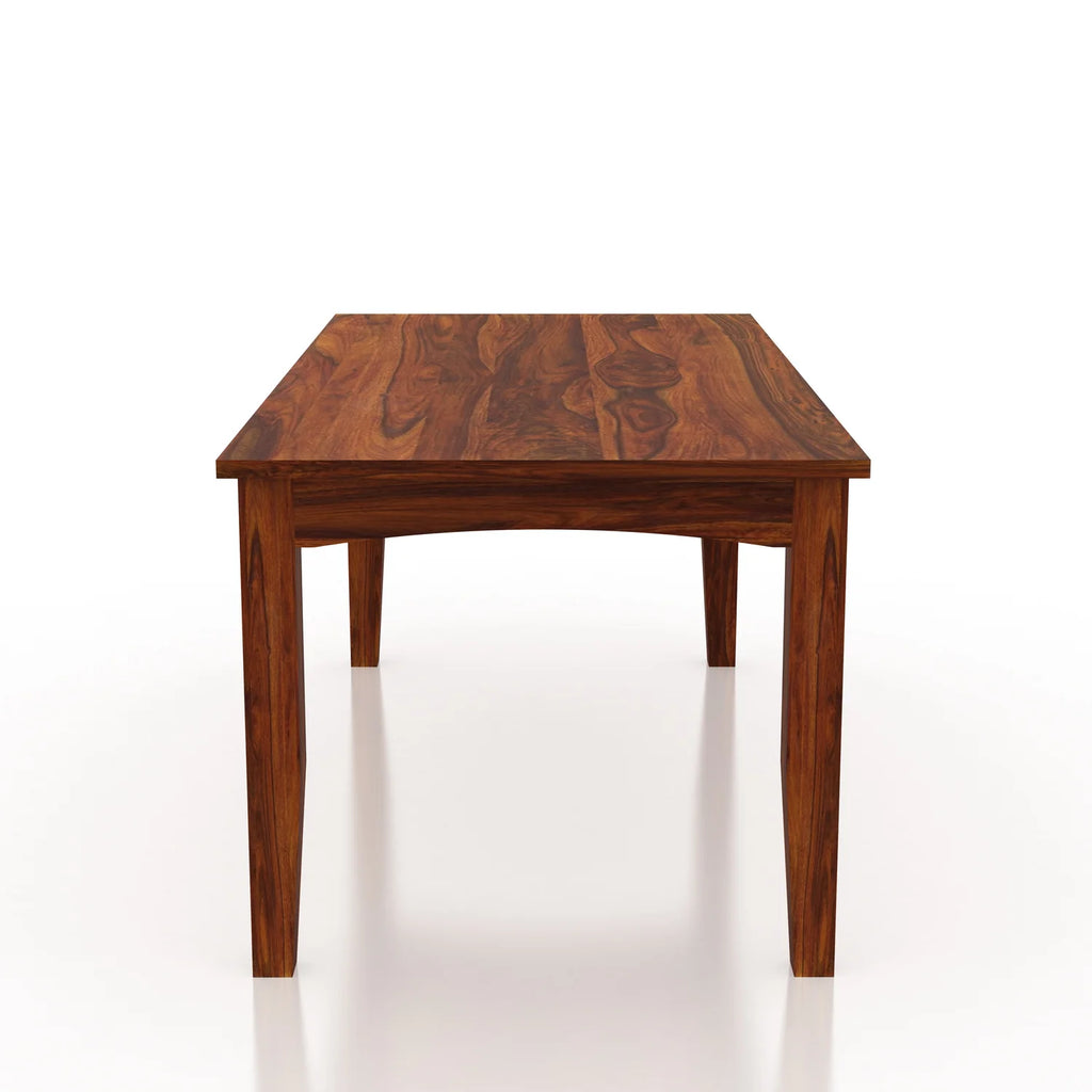 Zylin Solid Sheesham Wood 6 Seater Dining Table Set With Bench - 3 Years Warranty