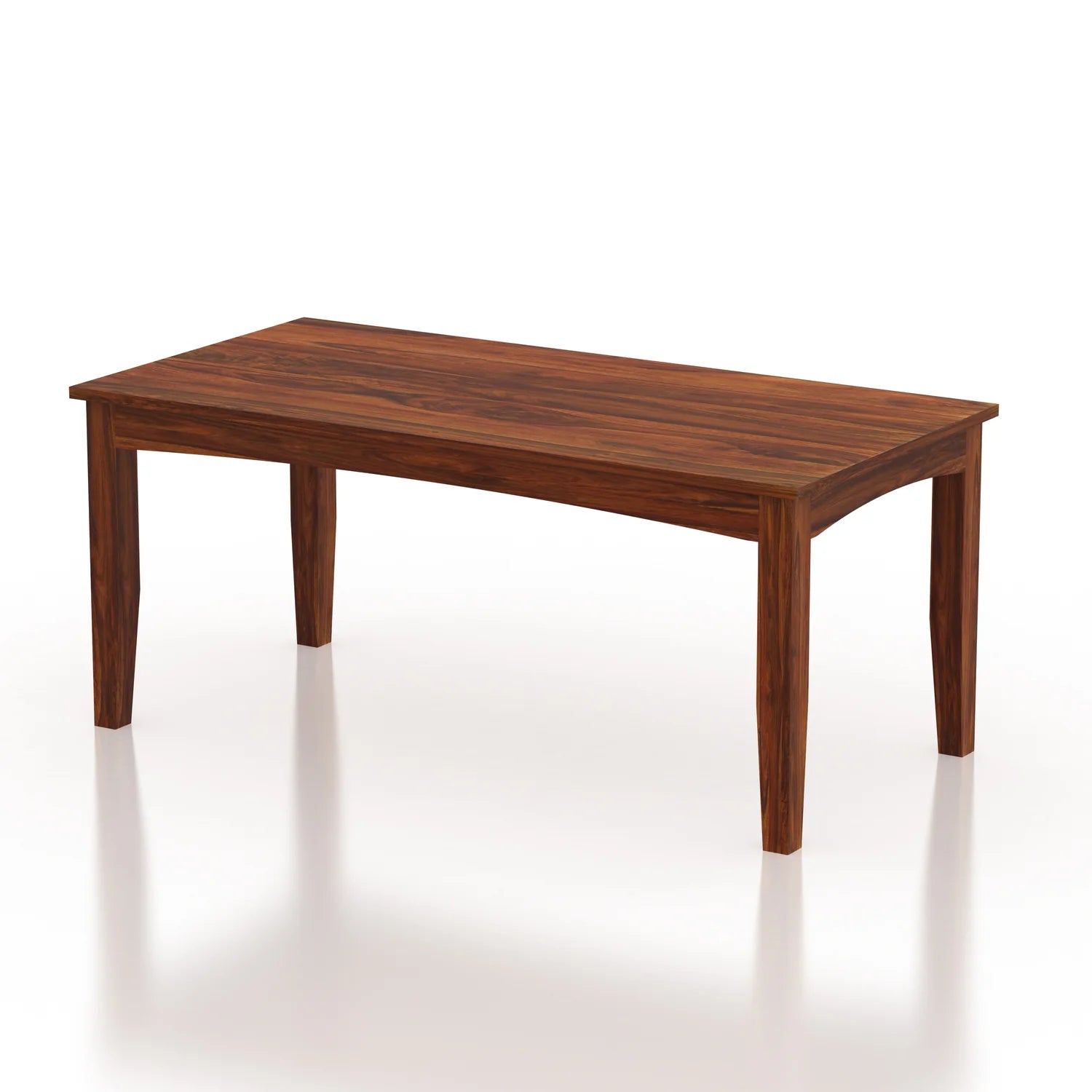 Zylin Solid Sheesham Wood 6 Seater Dining Table Set With Bench - 3 Years Warranty