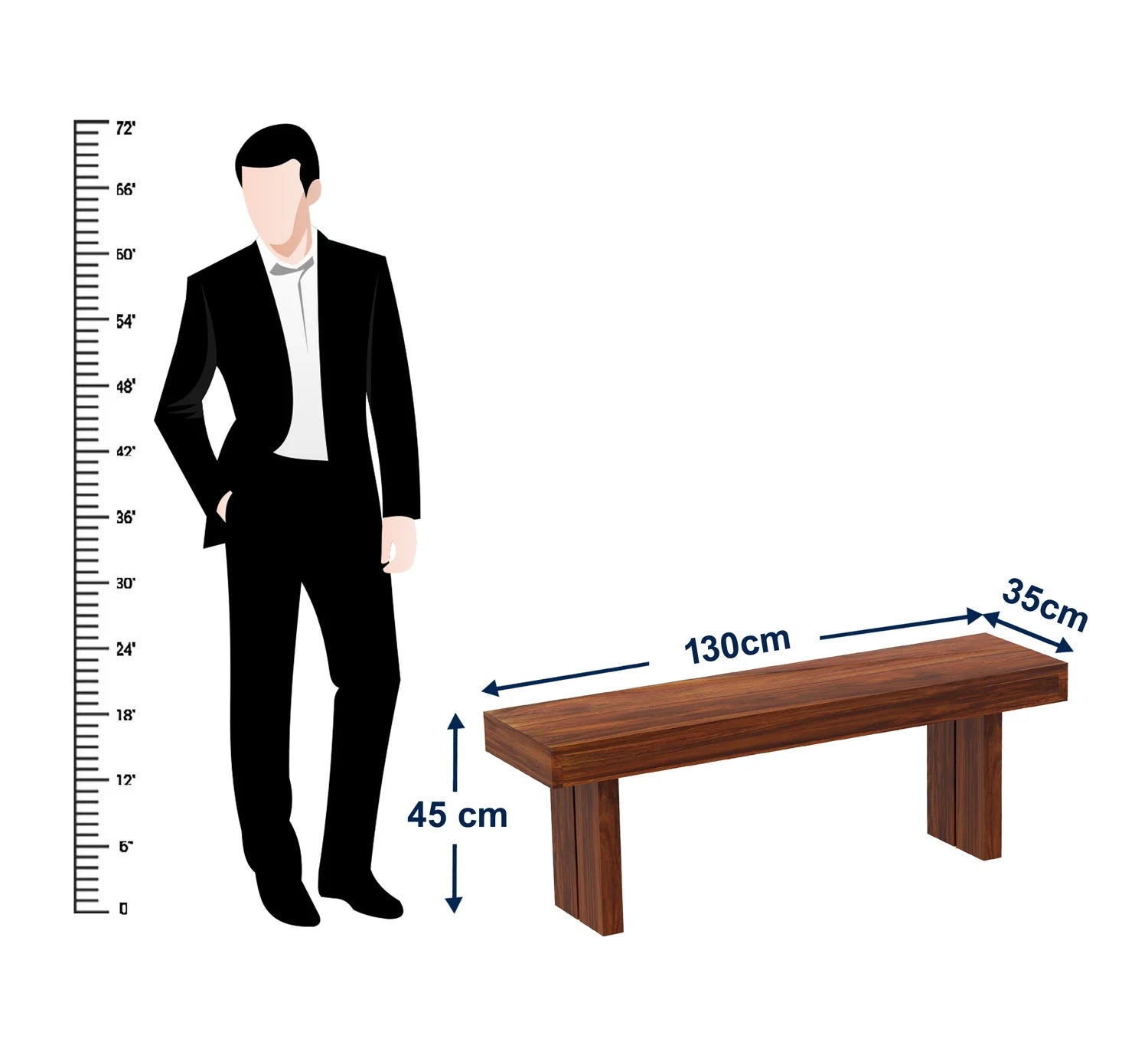 Maharaja Solid Sheesham Wood 6 Seater Dining Table Set - 3 Years Warranty