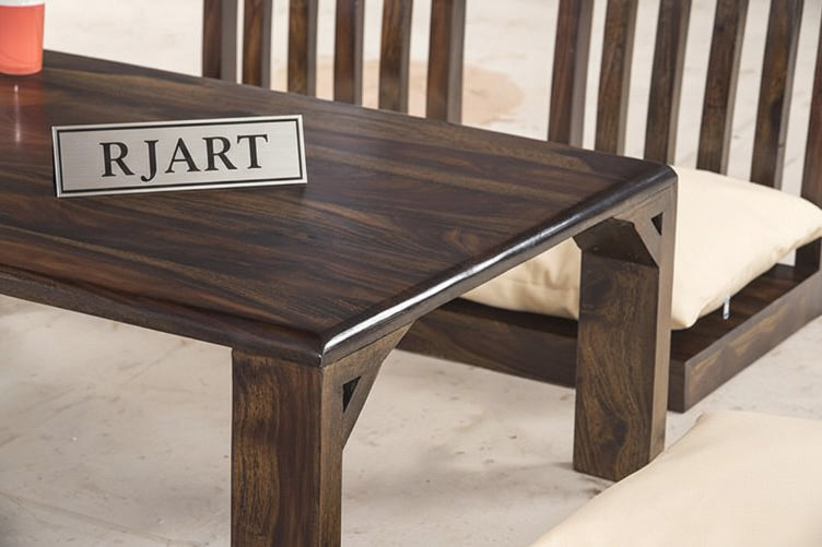 Rjart Solid Wood Japanese Style Low Dining Table / Breakfast Table Set