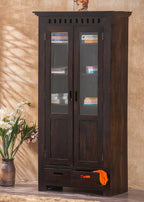 Rjart Solid Wood Kuber Bookcase With Glass Doors