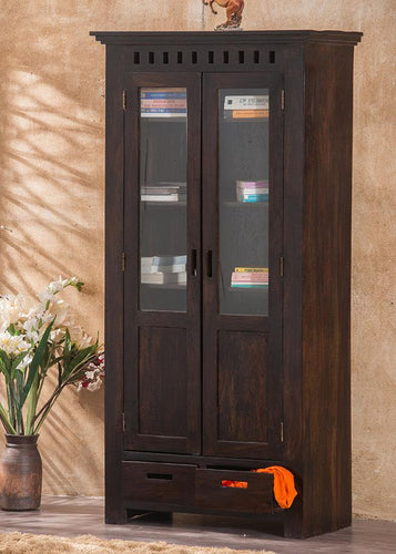 {"alt" => "Rjart Solid Wood Kuber Bookcase With Glass Doors"}