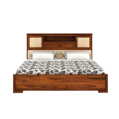 Maharaja Sheesham Bed With Box And Headboard Storage - 3 Years Warranty