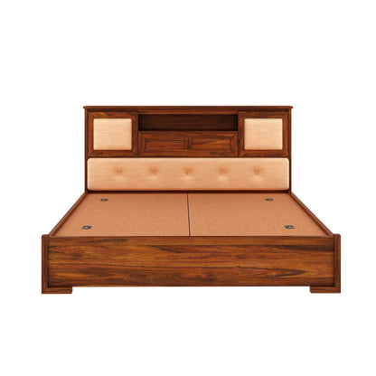 Maharaja Sheesham Bed With Box And Headboard Storage - 3 Years Warranty