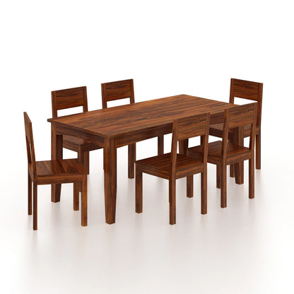 Solvix Sheesham 6 Seater Dining Set - 3 Years Warranty