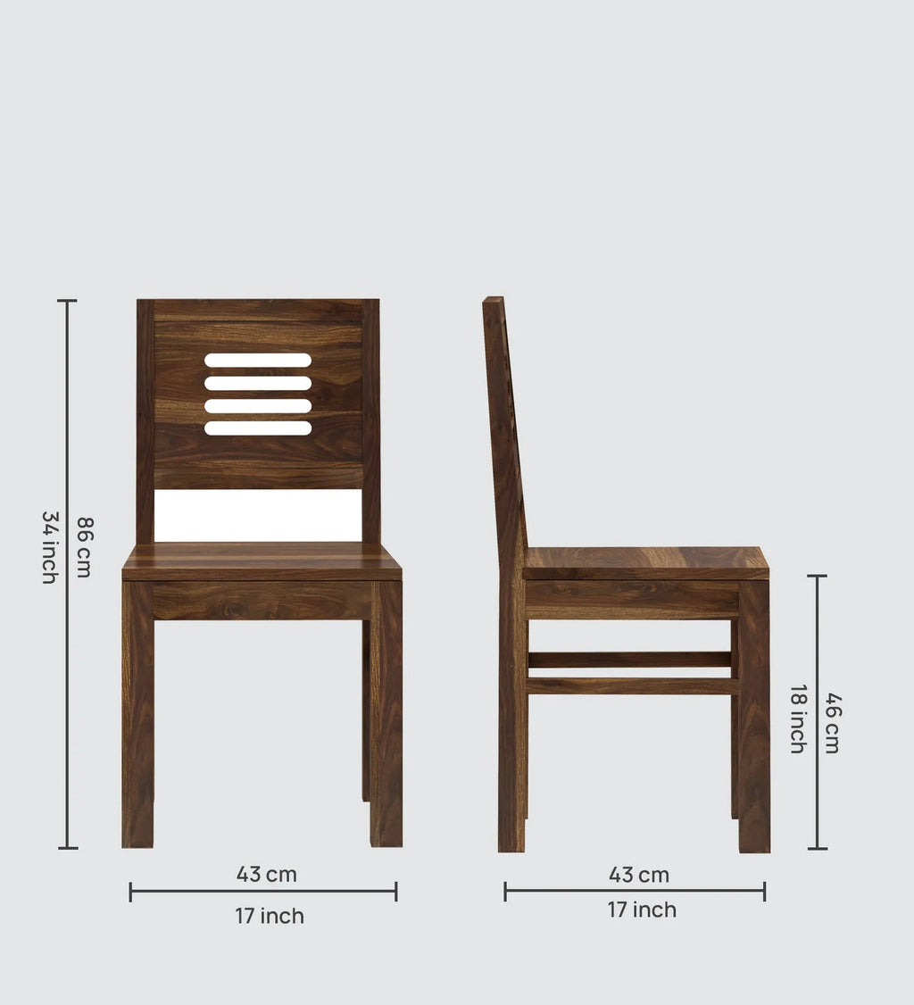 Merlox Solid Sheesham Wood Square 4 Seater Dining Table Set - 3 Years Warranty
