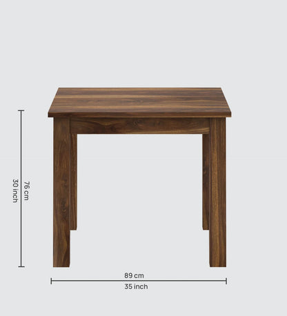 Merlox Sheesham Square 4 Seater Dining Set - 3 Years Warranty