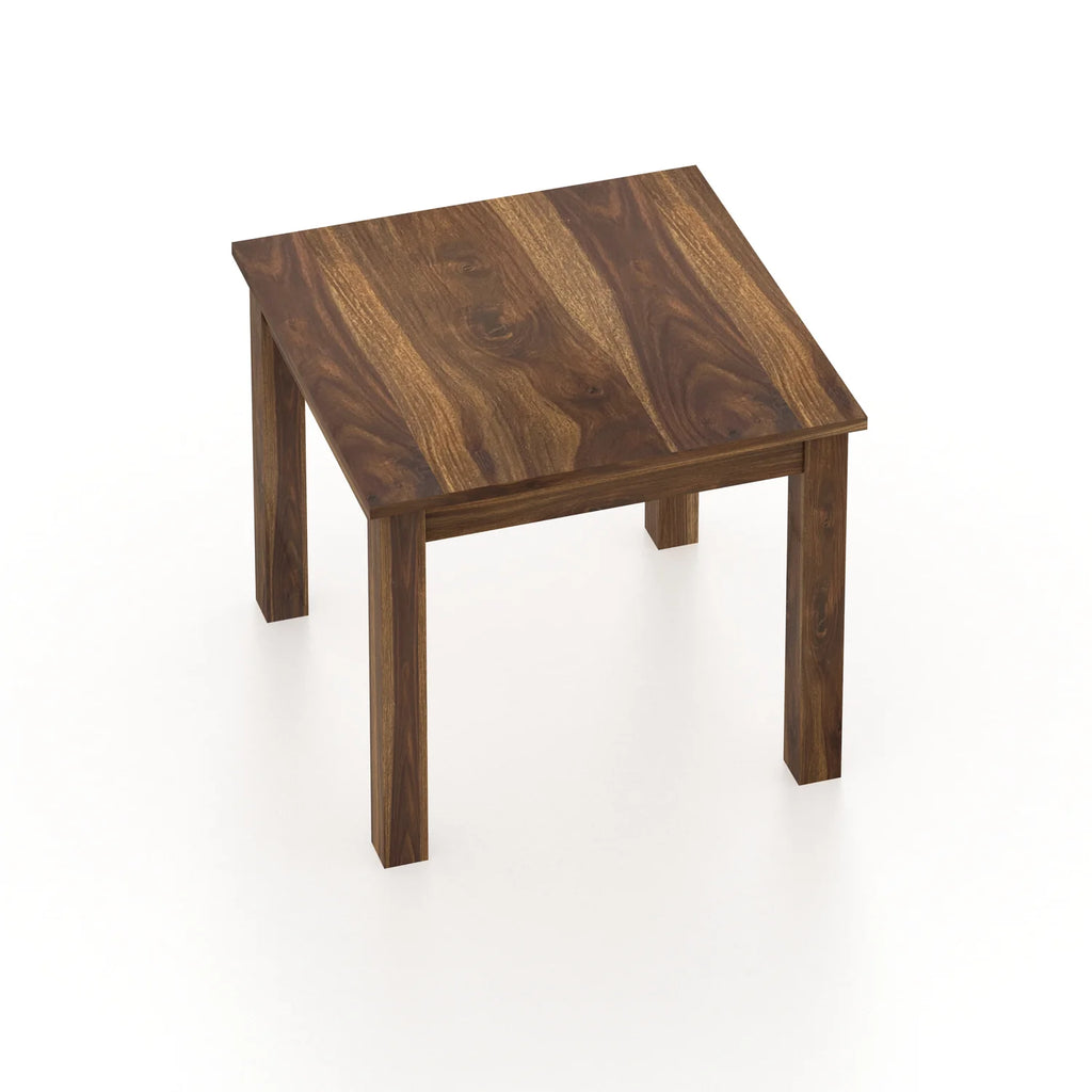 Merlox Solid Sheesham Wood Square 4 Seater Dining Table Set - 3 Years Warranty