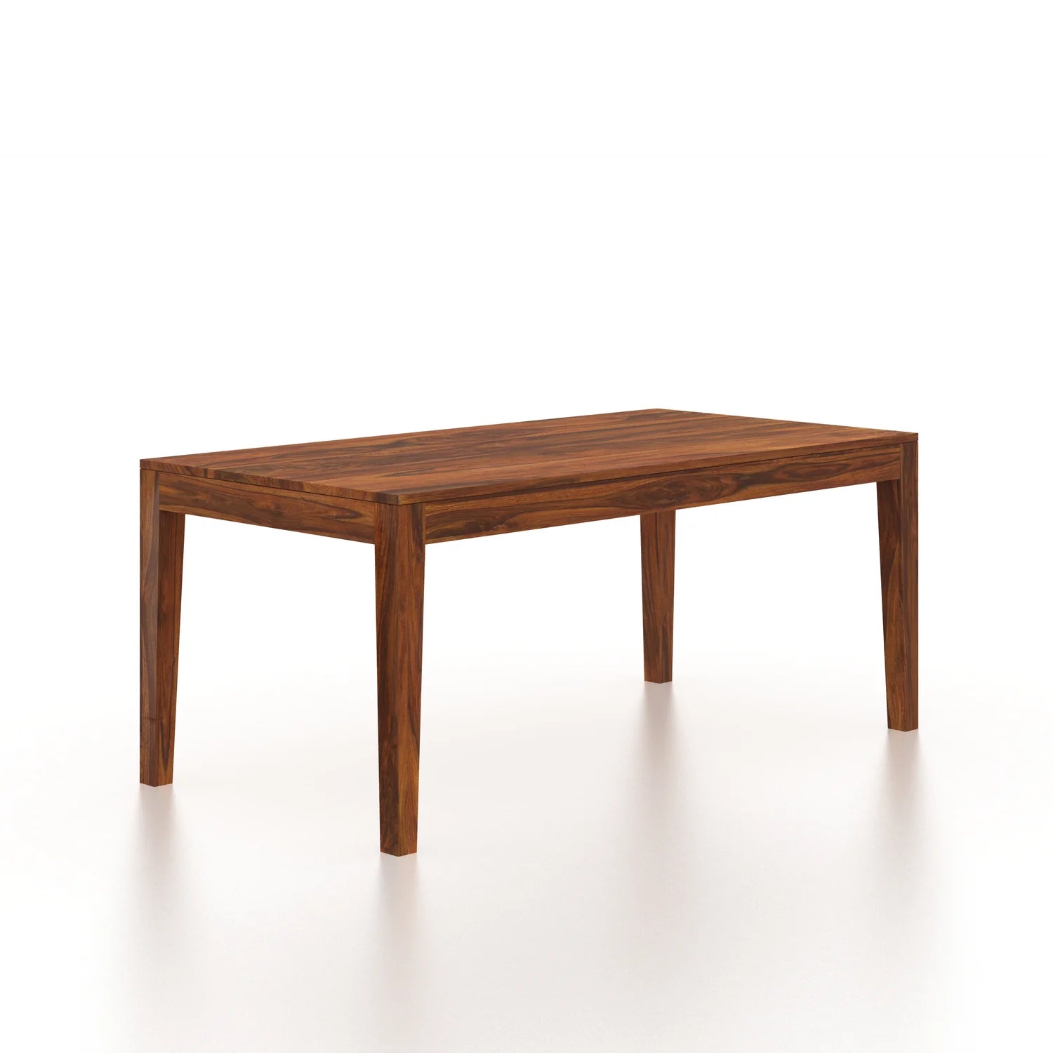 Aurevo Solid Sheesham Wood 6 Seater Dining Table Set With Upholstered Chairs- 3 Years Warranty