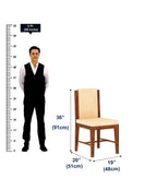 Aurevo Solid Sheesham Wood 6 Seater Dining Table Set With Upholstered Chairs- 3 Years Warranty