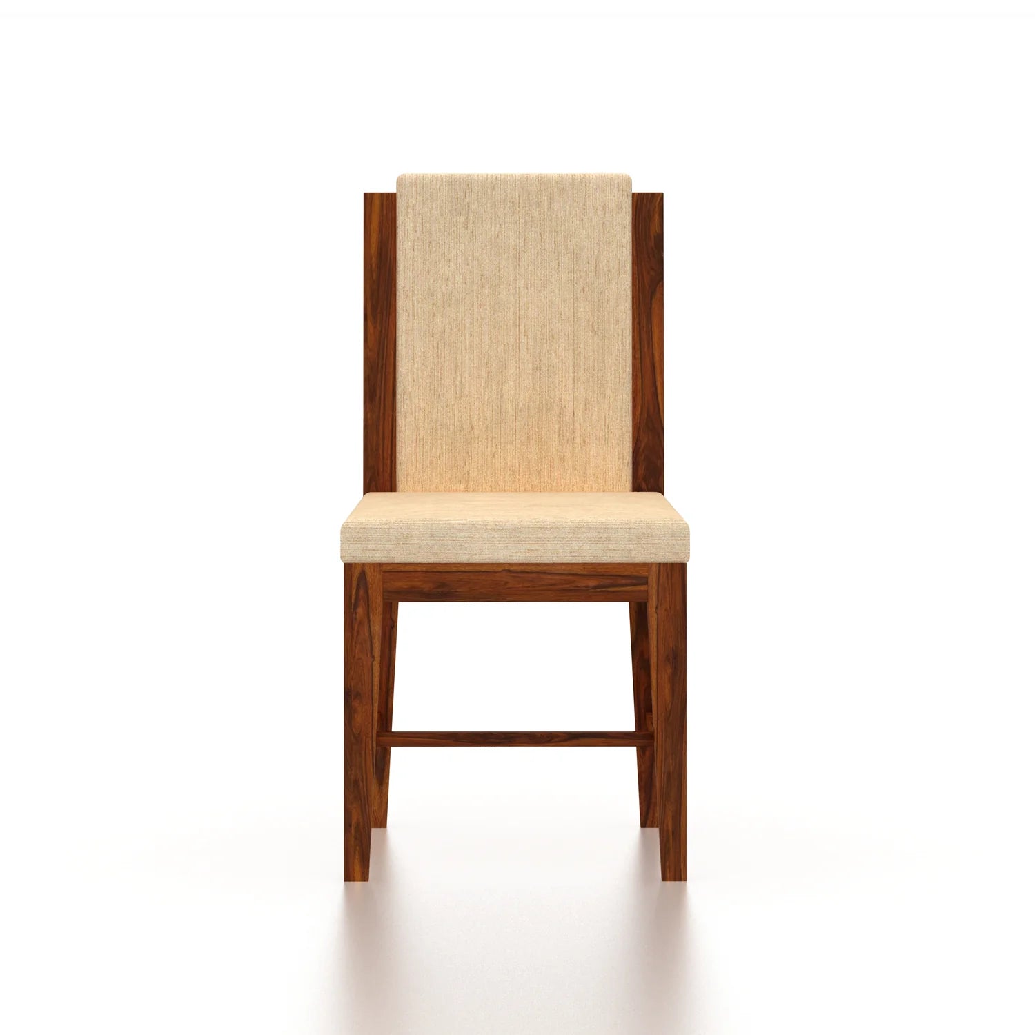 Aurevo Solid Sheesham Wood 6 Seater Dining Table Set With Upholstered Chairs- 3 Years Warranty