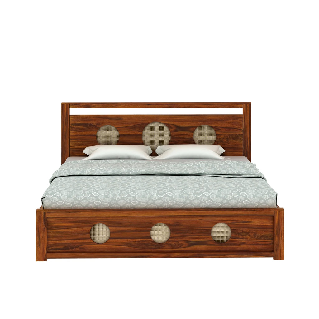Tierra Solid Sheesham Wood Bed With Box Storage - 3 years Warranty