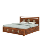 Tierra Solid Sheesham Wood Bed With Box Storage - 3 years Warranty