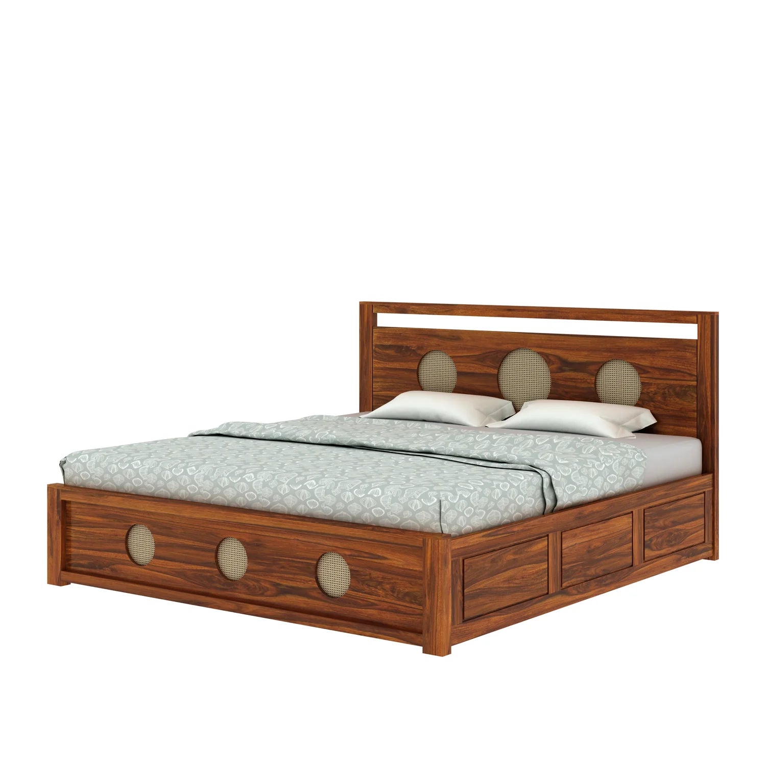 Tierra Solid Sheesham Wood Bed With Box Storage - 3 years Warranty
